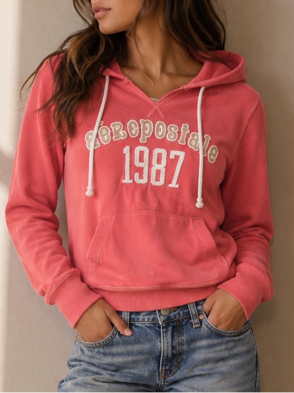 Y2K Coral Aeropostale Hoodie